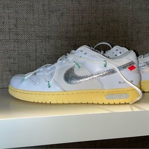 Nike Sneakers low top Air Force ones brand new in box off white silver logo